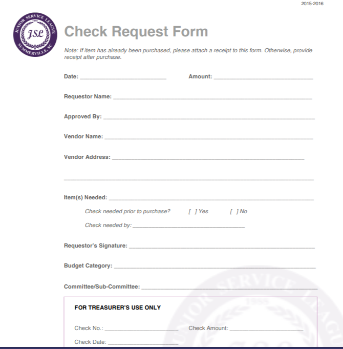 Check Request form