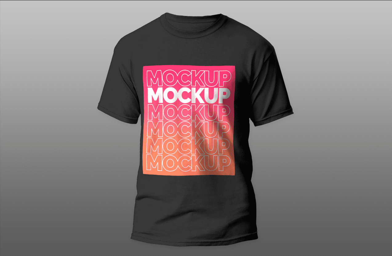 Black T-shirt Mockup Template